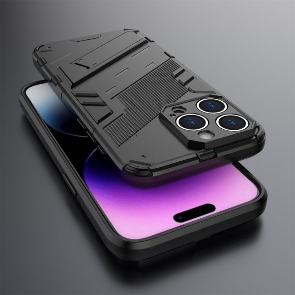 iPhone 15 Pro Skal med Stativ Svart