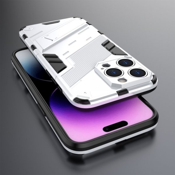 iPhone 15 Pro Skal med Stativ Vit