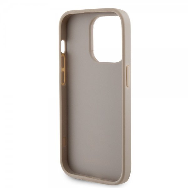 Guess iPhone 15 Pro Skal Metal Logo Strass Guld