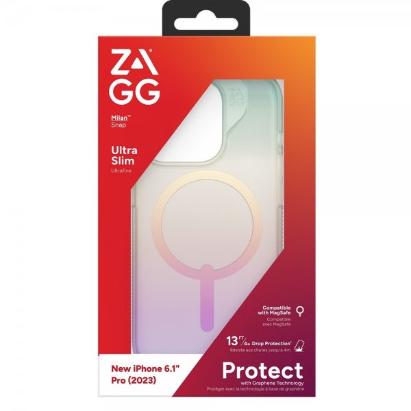 ZAGG iPhone 15 Pro Skal Milan Snap Iridescent