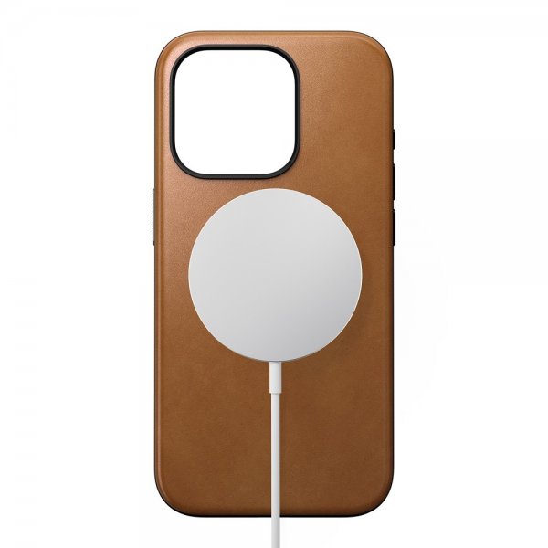 Nomad iPhone 15 Pro Skal Modern Leather Case English Tan