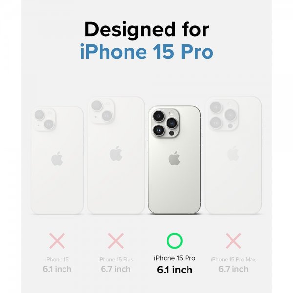 Ringke iPhone 15 Pro Skal Onyx Design Blue Brush