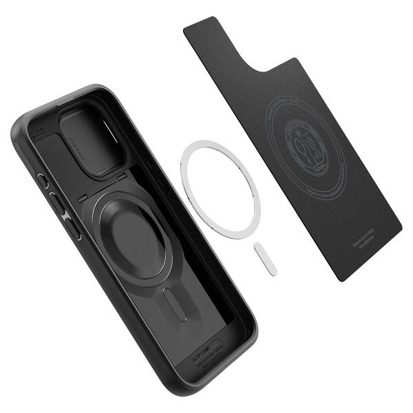 Spigen iPhone 15 Pro Skal Optik Armor MagFit Svart