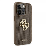 Guess iPhone 15 Pro Skal Perforated Glitter Brun