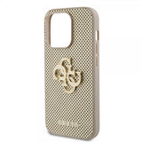 Guess iPhone 15 Pro Skal Perforated Glitter Guld
