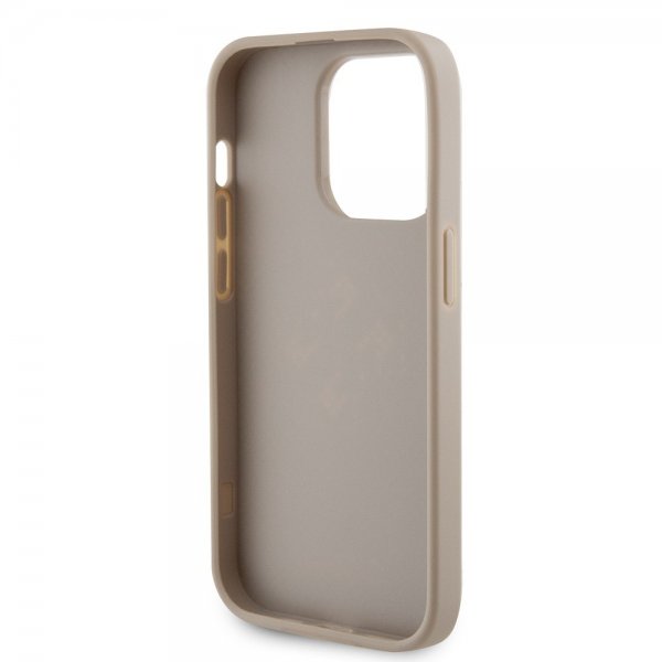 Guess iPhone 15 Pro Skal Perforated Glitter Guld