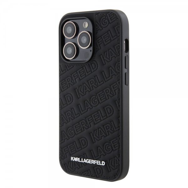 Karl Lagerfeld iPhone 15 Pro Skal Quilted K Pattern Svart