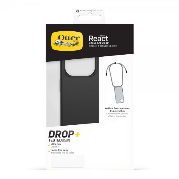 Otterbox iPhone 15 Pro Skal React Necklace MagSafe Svart