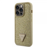 Guess iPhone 15 Pro Skal Rhinestone Guld