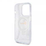 Guess iPhone 15 Pro Skal Ring Stand Glitter MagSafe Transparent