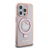 Hello Kitty iPhone 15 Pro Skal Ring Stand MagSafe Rosa