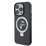 Karl Lagerfeld iPhone 15 Pro Skal Ring Stand MagSafe Svart