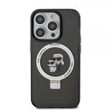 Karl Lagerfeld iPhone 15 Pro Skal Ring Stand MagSafe Svart