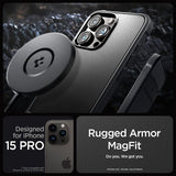 Spigen iPhone 15 Pro Skal Rugged Armor MagFit Matte Black