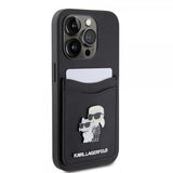 Karl Lagerfeld iPhone 15 Pro Skal Saffiano Double Cardslot Svart