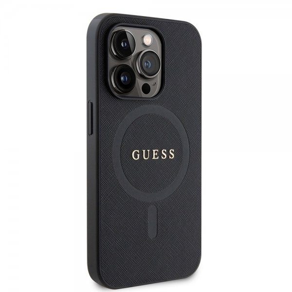 Guess iPhone 15 Pro Skal Saffiano MagSafe Svart