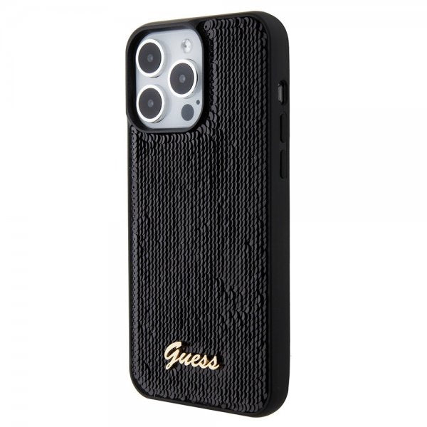 Guess iPhone 15 Pro Skal Sequin Svart