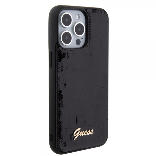 Guess iPhone 15 Pro Skal Sequin Svart