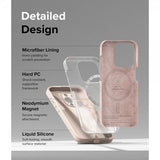 Ringke iPhone 15 Pro Skal Silicone Magnetic Pink Sand