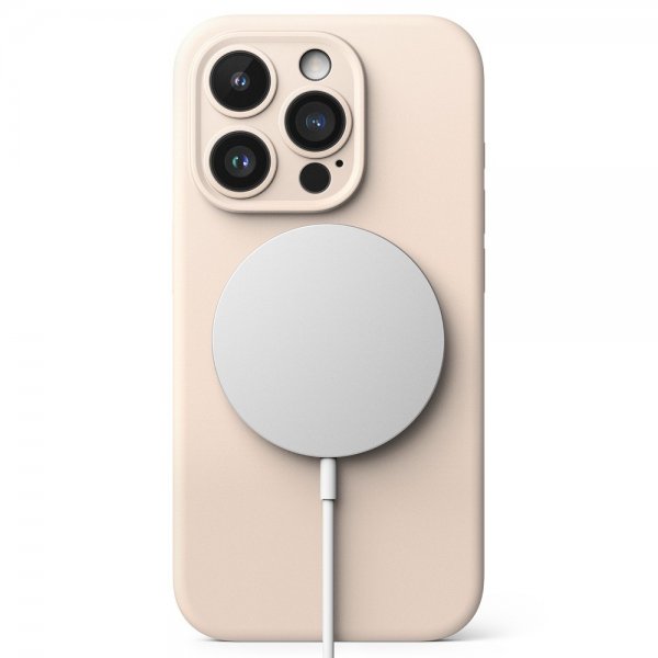 Ringke iPhone 15 Pro Skal Silicone Magnetic Pink Sand