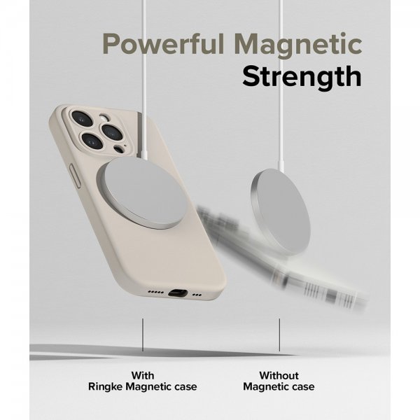 Ringke iPhone 15 Pro Skal Silicone Magnetic Stone