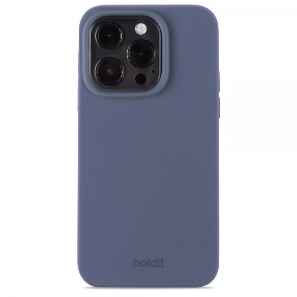 Holdit iPhone 15 Pro Skal Silikon Pacific Blue