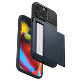 Spigen iPhone 15 Pro Skal Slim Armor CS Metal Slate