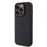 Mercedes Benz iPhone 15 Pro Skal Star Pattern MagSafe Svart
