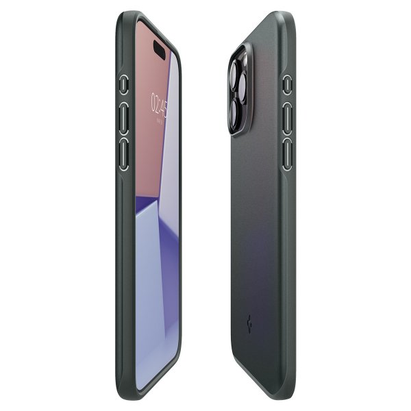 Spigen iPhone 15 Pro Skal Thin Fit Abyss Green