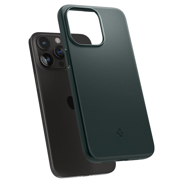 Spigen iPhone 15 Pro Skal Thin Fit Abyss Green