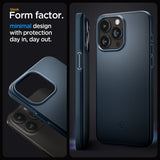 Spigen iPhone 15 Pro Skal Thin Fit Metal Slate