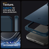 Spigen iPhone 15 Pro Skal Thin Fit Metal Slate