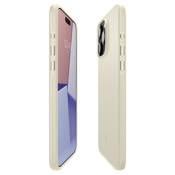 Spigen iPhone 15 Pro Skal Thin Fit Mute Beige