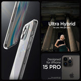 Spigen iPhone 15 Pro Skal Ultra Hybrid Crystal Clear