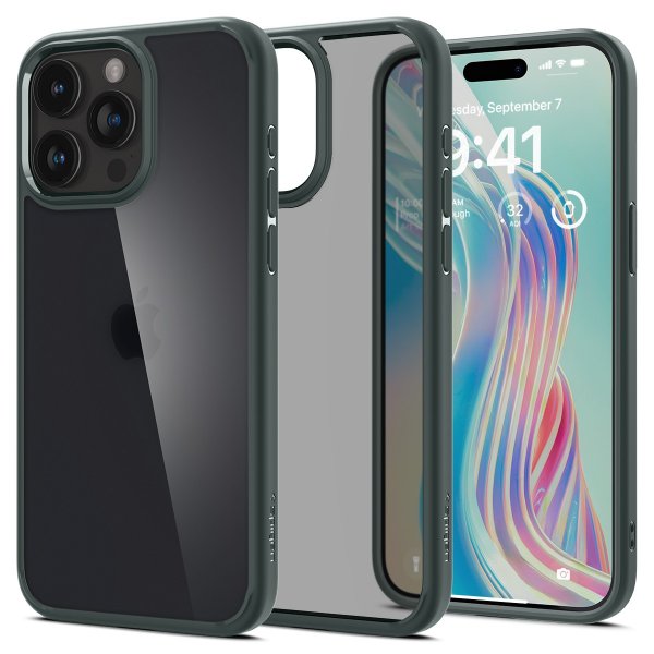 Spigen iPhone 15 Pro Skal Ultra Hybrid Frost Green