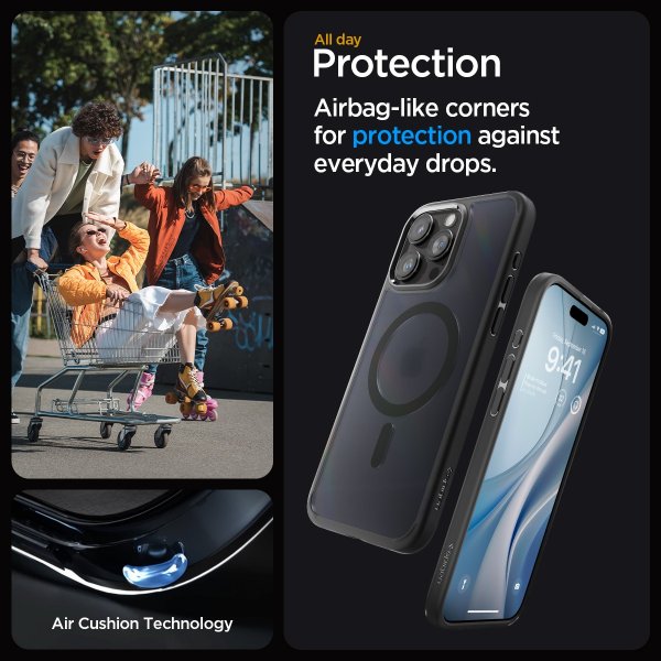 Spigen iPhone 15 Pro Skal Ultra Hybrid MagFit Frost Black