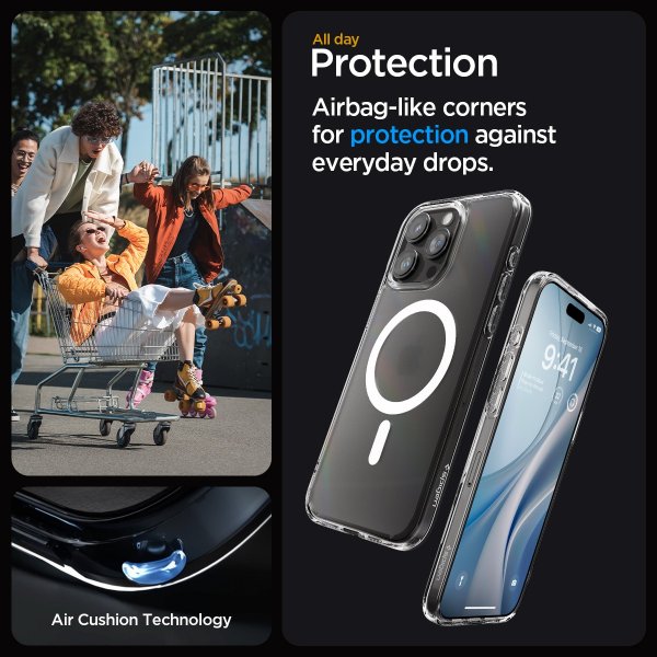 Spigen iPhone 15 Pro Skal Ultra Hybrid MagFit Frost Clear