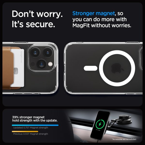 Spigen iPhone 15 Pro Skal Ultra Hybrid MagFit Frost Clear