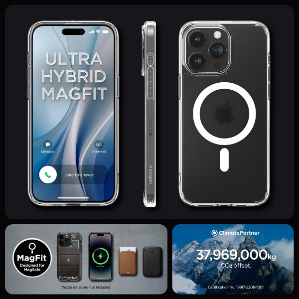 Spigen iPhone 15 Pro Skal Ultra Hybrid MagFit Frost Clear