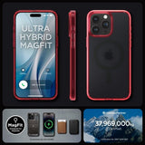 Spigen iPhone 15 Pro Skal Ultra Hybrid MagFit Frost Deep Red