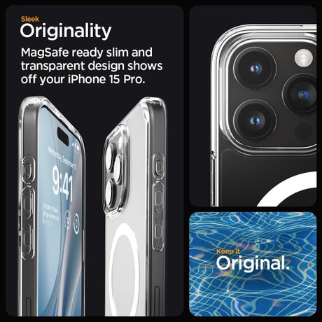 Spigen iPhone 15 Pro Skal Ultra Hybrid MagFit Vit