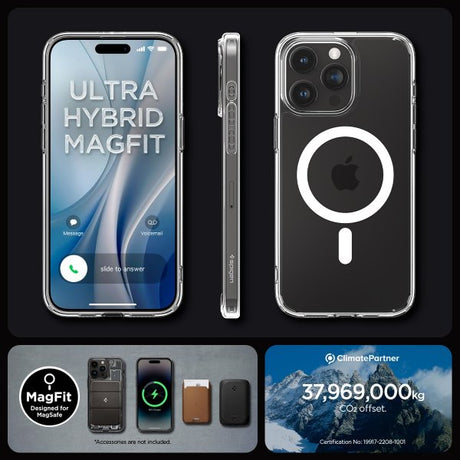 Spigen iPhone 15 Pro Skal Ultra Hybrid MagFit Vit
