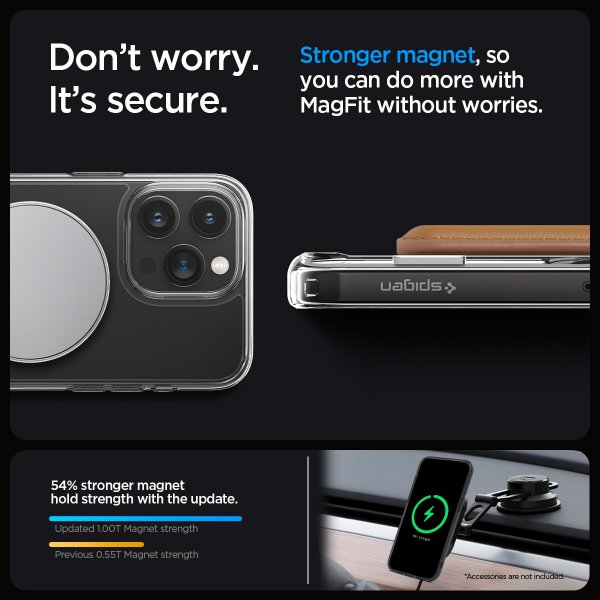 Spigen iPhone 15 Pro Skal Ultra Hybrid S MagFit Crystal Clear