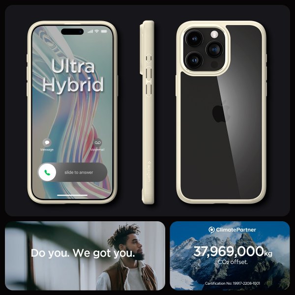 Spigen iPhone 15 Pro Skal Ultra Hybrid Mute Beige