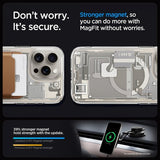 Spigen iPhone 15 Pro Skal Ultra Hybrid Zero One MagFit Natural Titanium