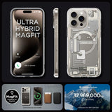 Spigen iPhone 15 Pro Skal Ultra Hybrid Zero One MagFit Natural Titanium
