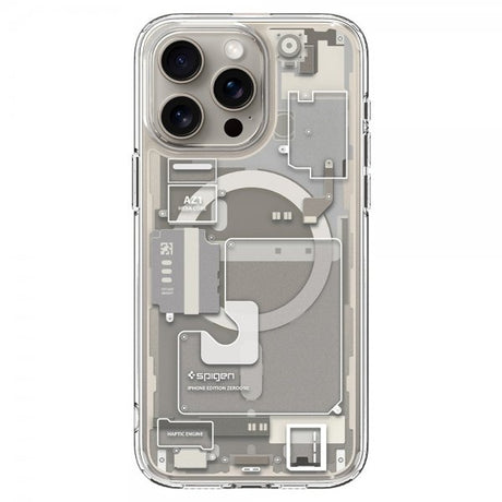 Spigen iPhone 15 Pro Skal Ultra Hybrid Zero One MagFit Natural Titanium