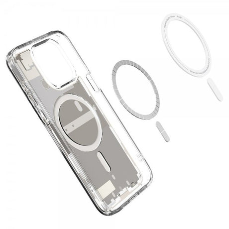 Spigen iPhone 15 Pro Skal Ultra Hybrid Zero One MagFit Natural Titanium