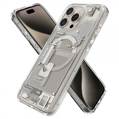 Spigen iPhone 15 Pro Skal Ultra Hybrid Zero One MagFit Natural Titanium