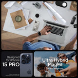 Spigen iPhone 15 Pro Skal Ultra Hybrid Zero One MagFit Natural Titanium